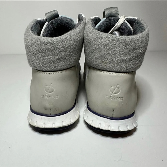 Cole Haan Zerogrand White Gray Hiker Waterproof Boots Women's 7 B  W00158 - Picture 8 of 9